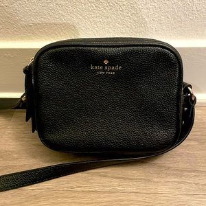 Kate Spade Mulberry Street Paper Crossbody Bag Black Pebbled Leather